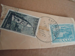 GREECE   POSTMARK ON STAMPS   ΑΛΕΧΑΝΔΡΕΙΑ 1939 - Postmarks - EMA (Printer Machine)