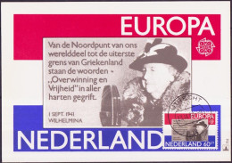Pays Bas - Netherlands - Niederlande CM 1980 Y&T N°1138 - Michel N°MK1168 - 60c EUROPA - Maximum Cards
