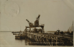 Kornwederzand (Frl.) Mogelijk Unieke FOTOKAART // De Los En Laadsteiger In De Werkhaven Te (bouw Afsluitdijk) 1931 - Otros & Sin Clasificación