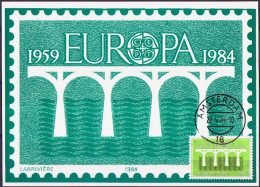 Pays Bas - Netherlands - Niederlande CM 1984 Y&T N°1222 - Michel N°MK1252A - 70c EUROPA - Maximumkarten (MC)