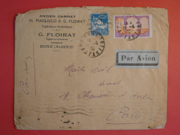 BX5  ALGERIE FRANCE   LETTRE PRIVEE  1933 BONE A PARIS +AFF. INTERESSANT++++++ - Covers & Documents