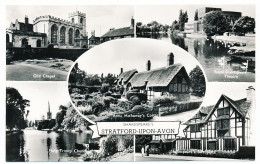 CPSM  9 X 14  Grande Bretagne Angleterre (114) STRATFORD-UPON-AVON  Shakespeare's Birthplace  Gild Chapel  Anne Hathaway - Stratford Upon Avon