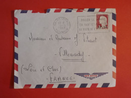 BX5  LA REUNION  BELLE   LETTRE   1961 ST DENIS A PARIS FRANCE +SURCHARGE CFA  +AFF. PLAISANT++++++ - Storia Postale