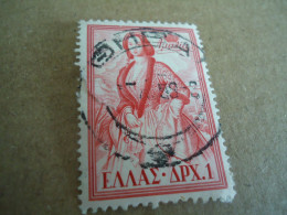 GREECE   POSTMARK ON STAMPS   ΘΗΒΑ 1958 - Marcofilie - EMA (Printer)