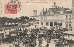 Valence * 1904 * Le Marché Aux Boeufs , Place Du Champ De Mars * Foire Bestiaux * Café - Valence