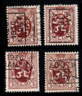 Preo's (278) "AALST 1930 ALOST"  OCVB 5668 A+B+C+D - Rollo De Sellos 1930-..