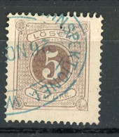 SUE TAXE Yv. N° 3 Dent. 14  (o)  5 ö Brun Cachet Bleu  Cote  40 Euro BE R 2 Scans - Impuestos