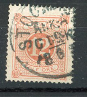 SUE TAXE Yv. N° 5 Dent. 14  (o)  12 ö Rouge  Cote  6 Euro BE  2 Scans - Taxe