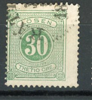 SUE TAXE Yv. N° 8 Dent. 13  (o)  30 ö  Vert Clair  Cote  4 Euro BE  2 Scans - Taxe