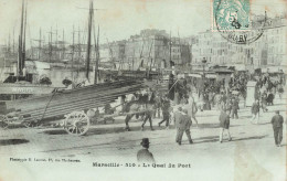 Marseille * 1903 * Le Quai Du Port * Attelages Bois Métier Scierie Docks - Non Classés