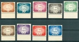 Israel - 1952, Michel/Philex No. : 12-20, - Portomarken - MNH - *** - Full Tab - Unused Stamps (without Tabs)