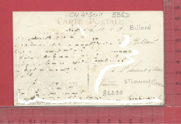 CARTE NOMINATIVE :  Militaria  BILLARD ( Sergent ) à Hopital Militaire  85290  Saint-Laurent-sur-Sévre - Genealogy