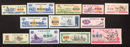 Cina China 12 Banconote 12 Notes Coupons Riso Lotto.3253 - Chine