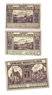 *notgeld   Austria  Niedertalheim Serie Compleet 672c - Autriche