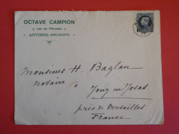 BX6 BELGIQUE  BELLE LETTRE PRIVEE RR 1926 PETIT BUREAU ANTOING   A   JOUY. VERSAILLES  FRANCE++AFF. INTERESSANT +++ + - Covers & Documents