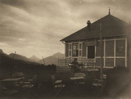 Col Du Granier , Savoie * 1925 * Refuge Restaurant Cabanne * Photo Ancienne 10x7.8cm - Other & Unclassified