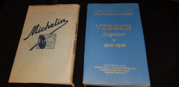 GUIDE 1934 Michelin Guerre 1914.18 VERDUN 55 ARGONNE Metz Varennes Ravin Etain Avocourt Bras Cumieres Esnes Saint Remy - Francese