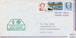 IV POLISH SCOUTING WORLD JAMBOREE Rising Sun, MD Aug 15-28, 1988 - Used Stamps