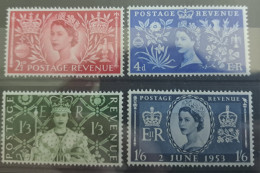 GREAT BRITAIN 1953 - MNG - Mi 274-277 - Neufs