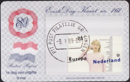 Pays Bas - Netherlands - Niederlande CPH 1989 Y&T N°1335 - Michel N°1365 - 75c EUROPA - Carte Philatélique - Maximumkaarten