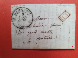 Cad De Dammartin Avec Fleurons Sur Lettre Avec Texte En PP Pour Pontoise En 1834  - JJ 178 - 1801-1848: Precursors XIX