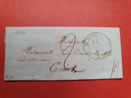 Cad De Aubusson Avec Fleurons Sur Lettre Avec Texte Pour Gueret En 1837 - JJ 188 - 1801-1848: Voorlopers XIX