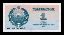 Uzbekistán 1 Sum 1992 Pick 61b Serie AA Sc Unc - Uzbekistán