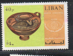 LIBANO LEBANON LIBAN 1969 AIR POST MAIL AIRMAIL ICOM INTERNATIONAL CONGRESS MUSEUM COUNCILS PHOENICIAN BIRD VASE40p USED - Lebanon