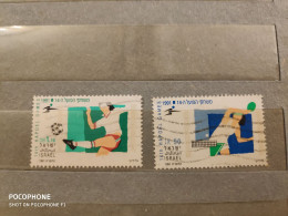 1991 Israel	Football (F22) - Used Stamps (without Tabs)