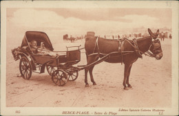 62 BERCK  / Scène De Plage / BELLE CARTE ANIMEE - ANE ATTELE - Grönland