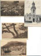 MONACO Lot 4 CARTES   ROCHER LA CONDAMINE TETE DE CHIEN  EGLISE ST CHARLES  1 PRECURSEUR 1902 TIMBRE 10 - La Condamine