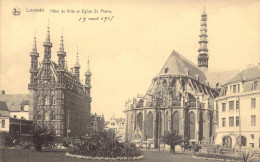 BELGIQUE - Louvain - Hôtel De Ville Et Eglise St Pierre - Carte Postale Ancienne - Leuven