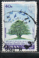 LIBANO LEBANON LIBAN 1960 AIR POST MAIL AIRMAIL UNION OF LEBANESE EMIGRANTS IN THE WORLD CEDAR 40p USED USATO OBLITERE' - Lebanon