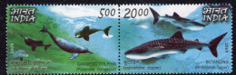 India 2009 Dolphins & Whale Sharks Pair, MNH, SG 2659/60 (D) - Unused Stamps