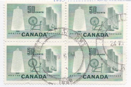 19254) Canada 1953  Block Ontario Closed Post Office Postmark Cancel - Gebruikt