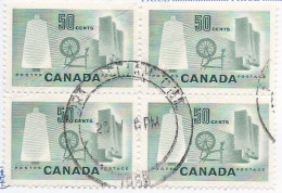 19256) Canada 1953  Block Crease Ontario Closed Post Office Postmark Cancel - Gebruikt