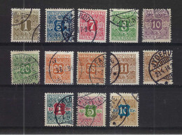 DANEMARK Taxe Journaux Ca.1907: Lot D' Obl. Forte Cote - Postage Due