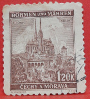 N°53 - 1,20 Korun - Année 1940 - Timbre Oblitéré Allemagne Bohême & Moravie - - Usados