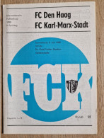 Programme FC Karl-Marx-Stadt - FC Den Haag - 9.7.1988 - Intertoto Cup - Programm - Football - - Books