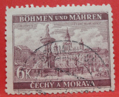 N°60 - 6 Korun - Année 1940 - Timbre Oblitéré Allemagne Bohême & Moravie - - Used Stamps