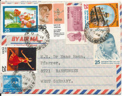India Aerogramme Sent To Germany 17-2-1978 With More TOPIC Stamps - Luftpost