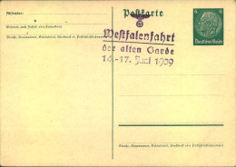 1939, „Westfalenfahrt Der Alten Garde" Seltener Sonderstempel Auf Blankokarte - Otros & Sin Clasificación