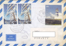 SHIP, SAILING VESSEL, LIGHTHOUSE, STAMPS ON COVER, 2011, ARGENTINA - Covers & Documents