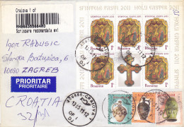 EASTER, CERAMICS, STAMPS ON REGISTERED COVER, 2011, ROMANIA - Storia Postale