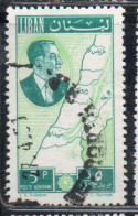 LIBANO LEBANON LIBAN 1961 AIR POST MAIL AIRMAIL PRESIDENT CHEHAB AND MAP 5p USED USATO OBLITERE' - Lebanon