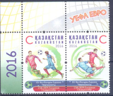 2016. Kazakhstan, Euro'2016, 15th UEFA European Championship, 2v,  Mint/** - Kazakhstan