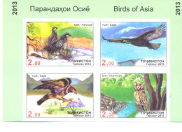 2013. Tajikistan, Birds Of Asia, 4v Perforated In Block, Mint/** - Tadjikistan