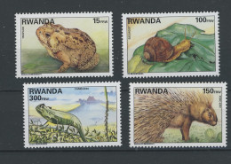 1998  Faune Du Rwanda   Cob 1407/1410 **   Cote 26,--€ - Usados