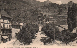 Moutiers - L'avenue De La Gare - Cachet Militaire Au Dos : HÔPITAL HOSPICE - Moutiers