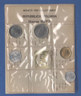 ITALIA 1977 Serie Repubbica  5 Monete 5 10 20 50 100 Lire FDC UNC Italy Italie Coin Set Private Issues Emissioni Private - Nieuwe Sets & Proefsets